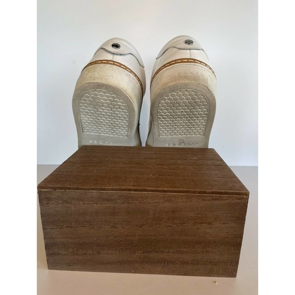 Anthropologie J/Slides white leather athleisure athletic lacee shoes size 5.5 - Picture 7 of 9